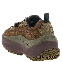 Brown Cowhide Athletic Sneakers