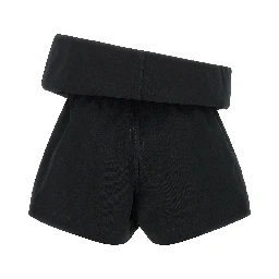 Black Polyester Bermuda Shorts