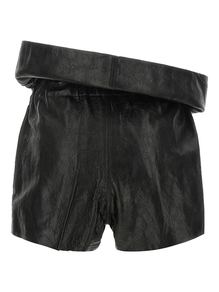 Black Lamb Leather Bermuda Shorts alternative
