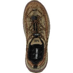 Brown Cowhide Athletic Sneakers