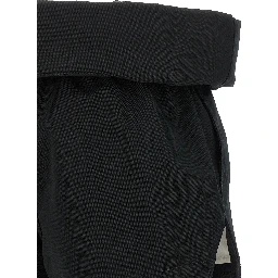 Black Polyester Bermuda Shorts