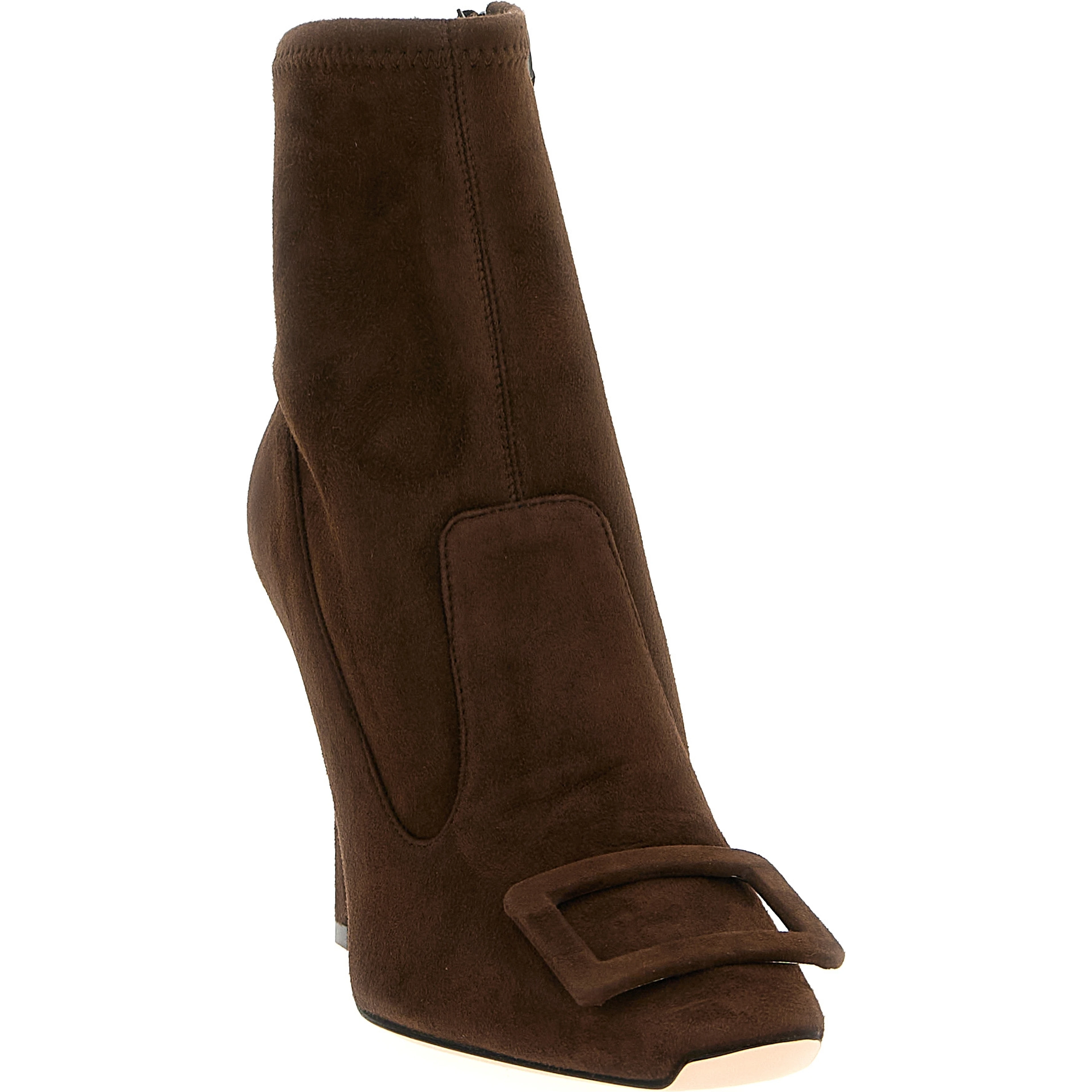 Brown Lamb Leather Ankle Boots