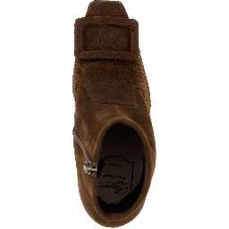 Brown Lamb Leather Ankle Boots