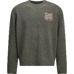 "Fox Head" Crew-Neck Sweater