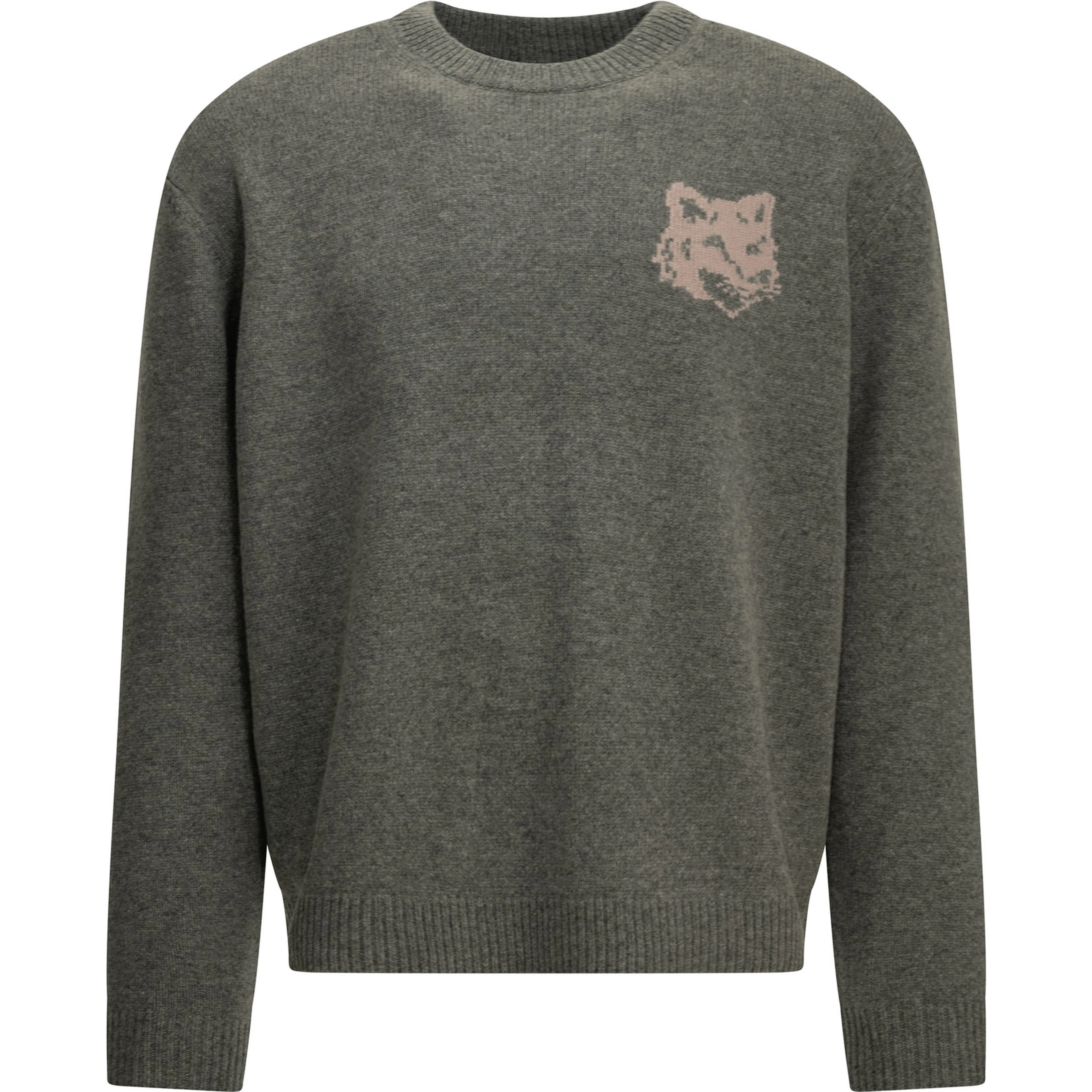 "Fox Head" Crew-Neck Sweater