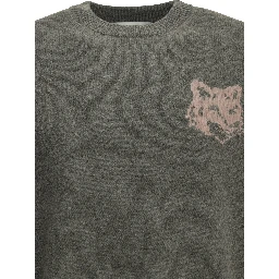 "Fox Head" Crew-Neck Sweater