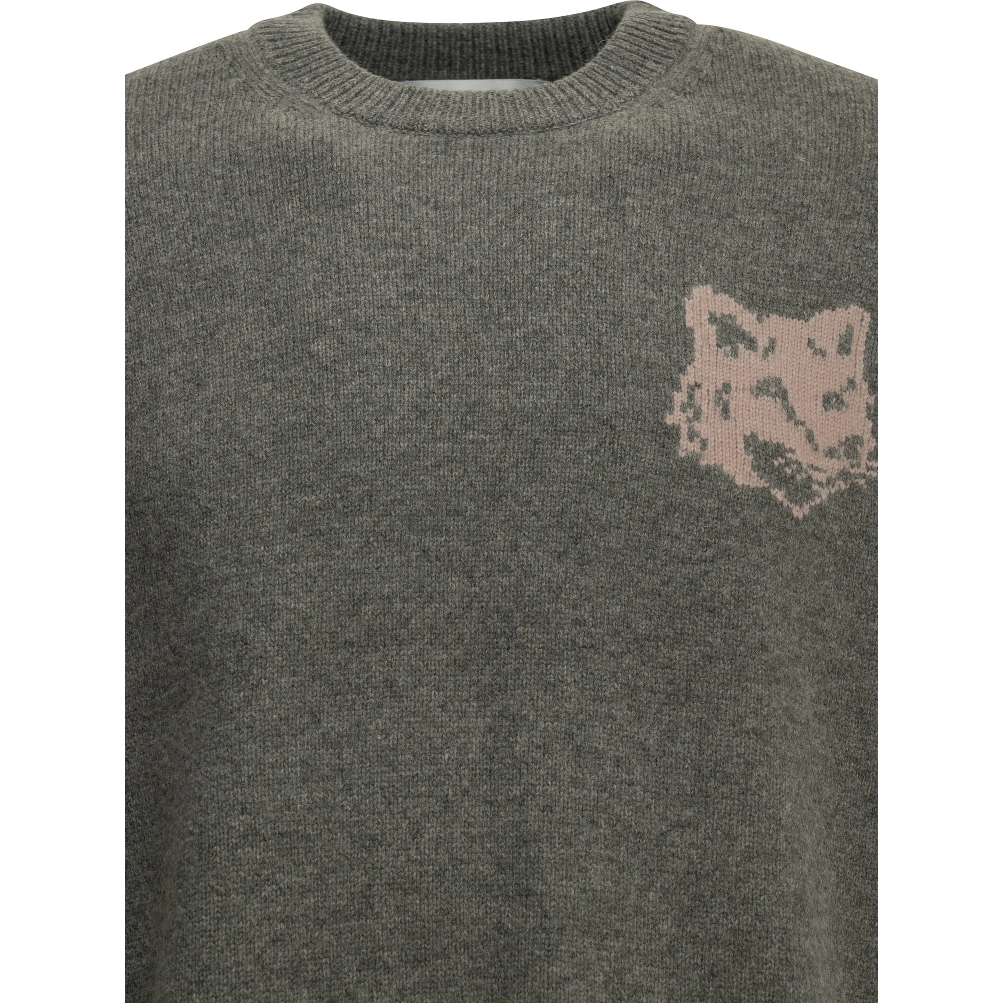 "Fox Head" Crew-Neck Sweater