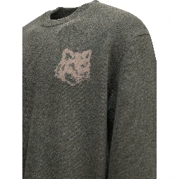 "Fox Head" Crew-Neck Sweater