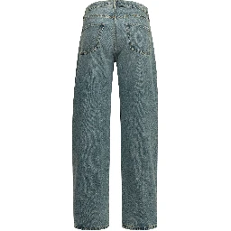 "Boyfriend Paisley" Wide-Leg Jeans