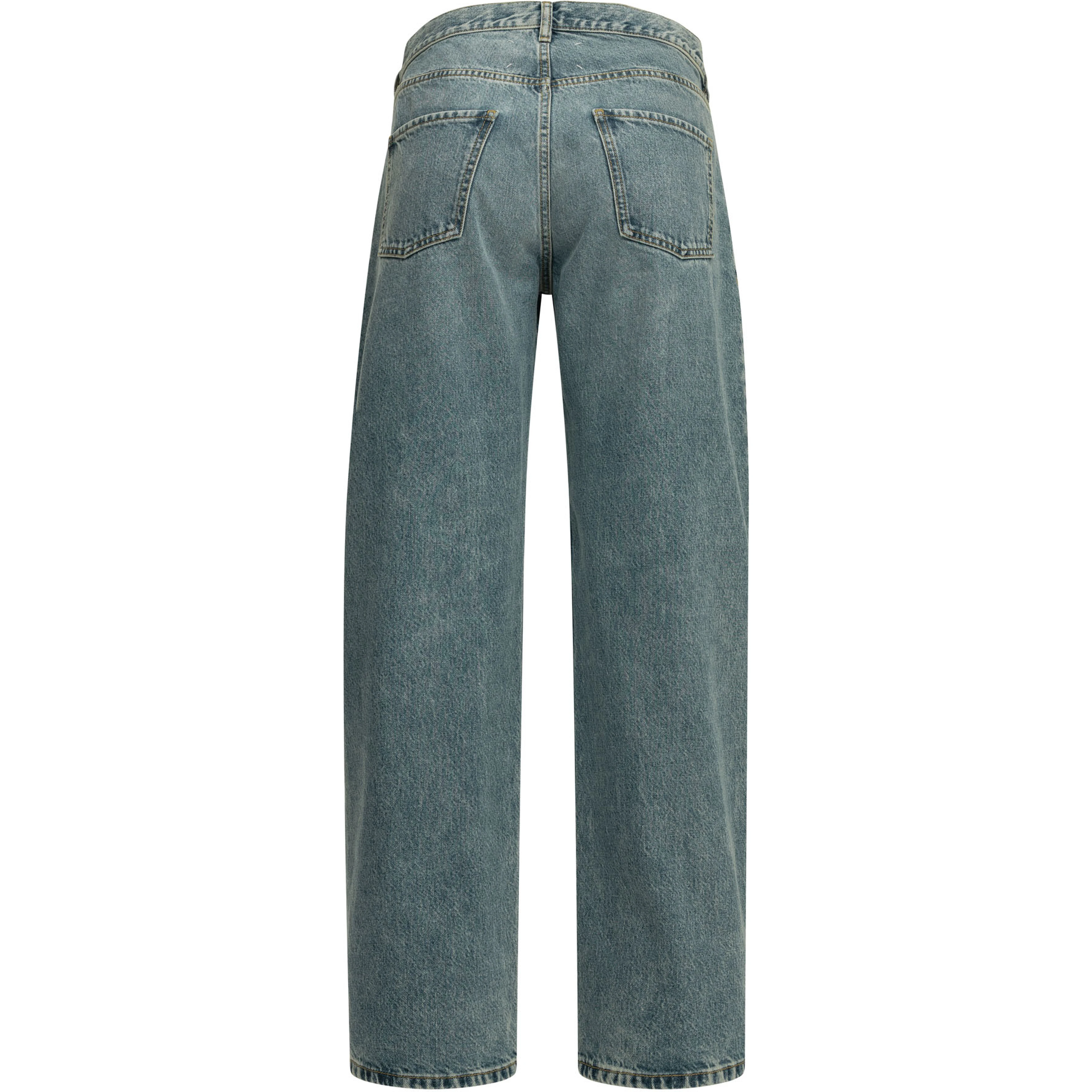 "Boyfriend Paisley" Wide-Leg Jeans