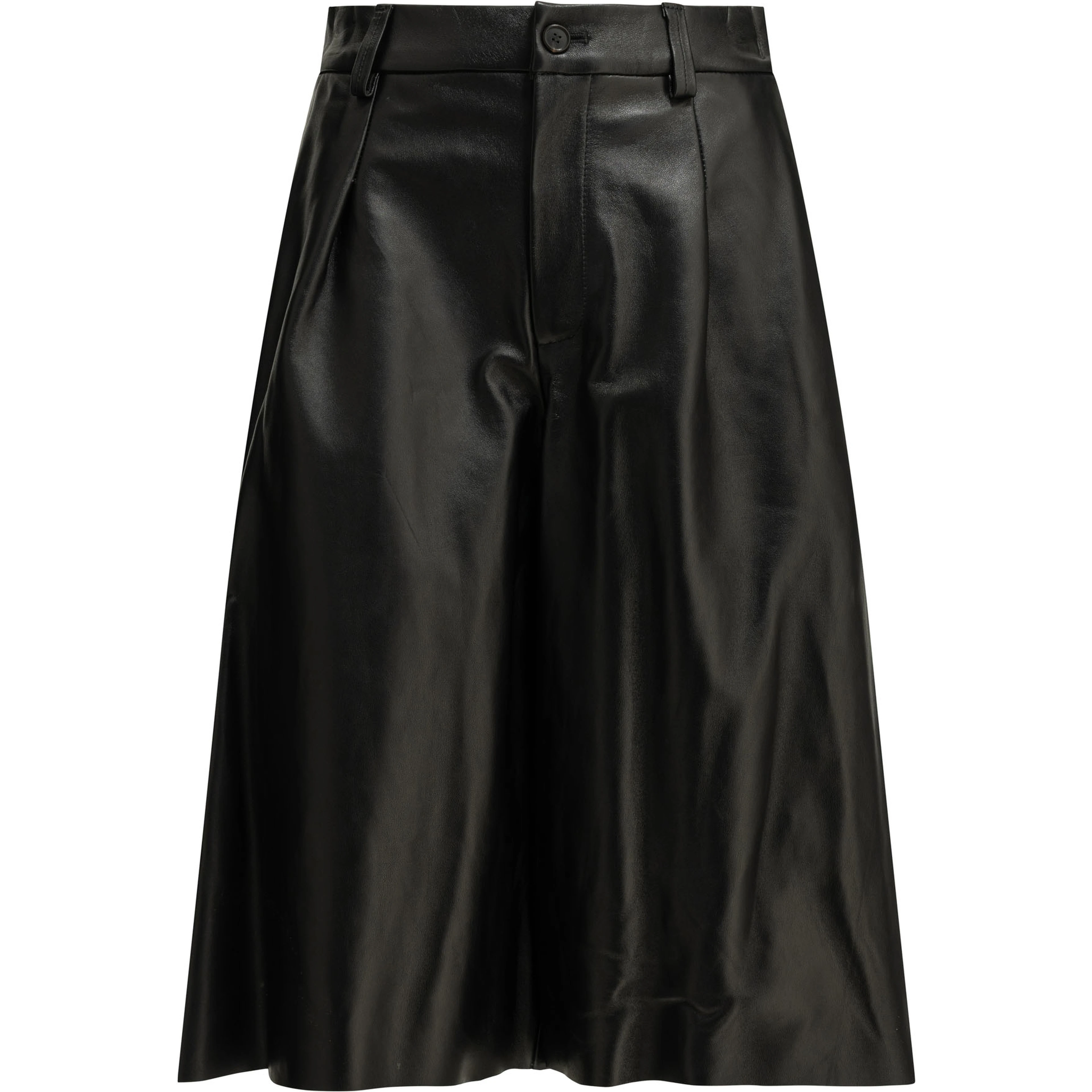 Formal leather shorts