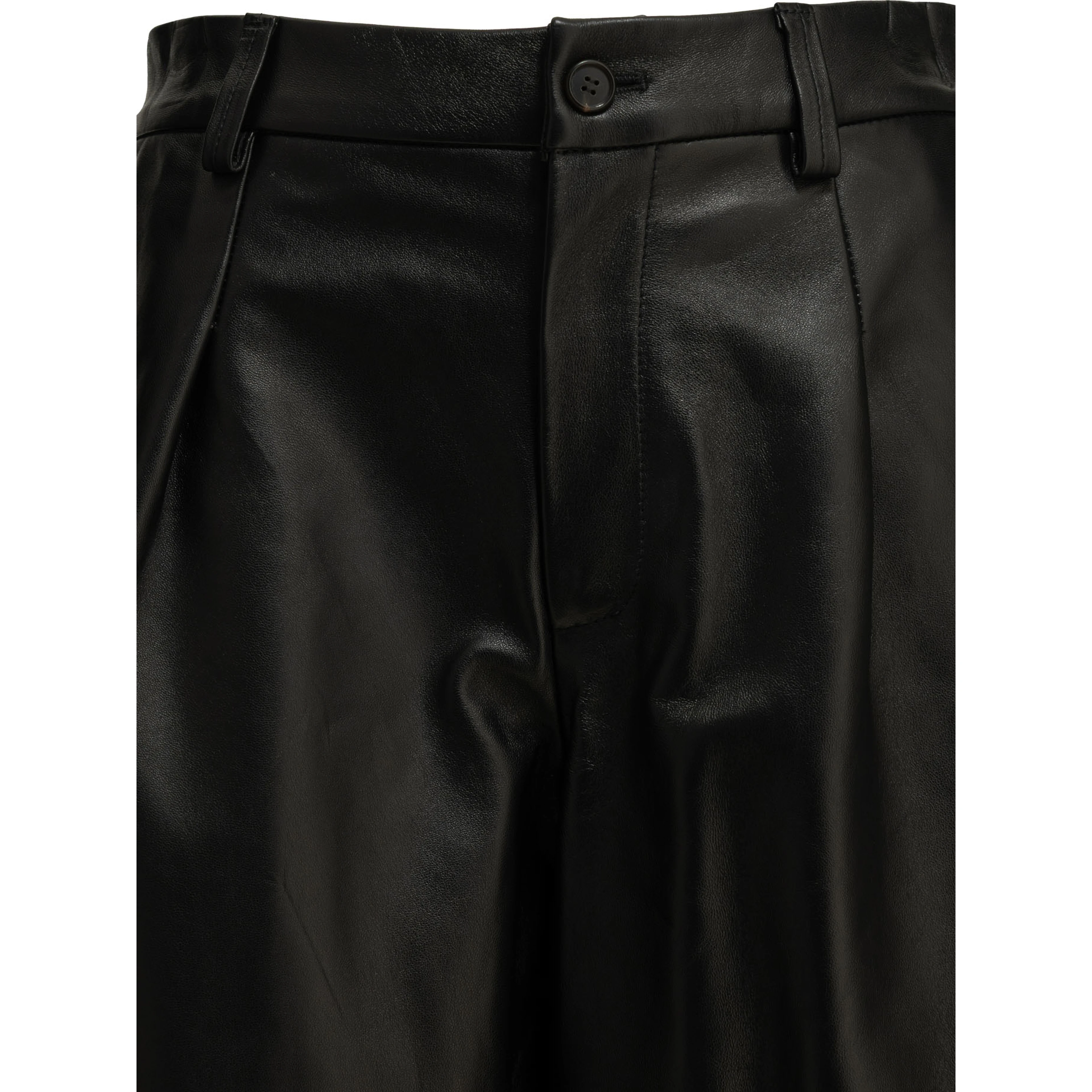 Formal leather shorts
