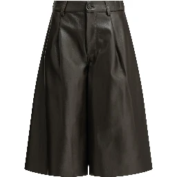 Formal leather shorts