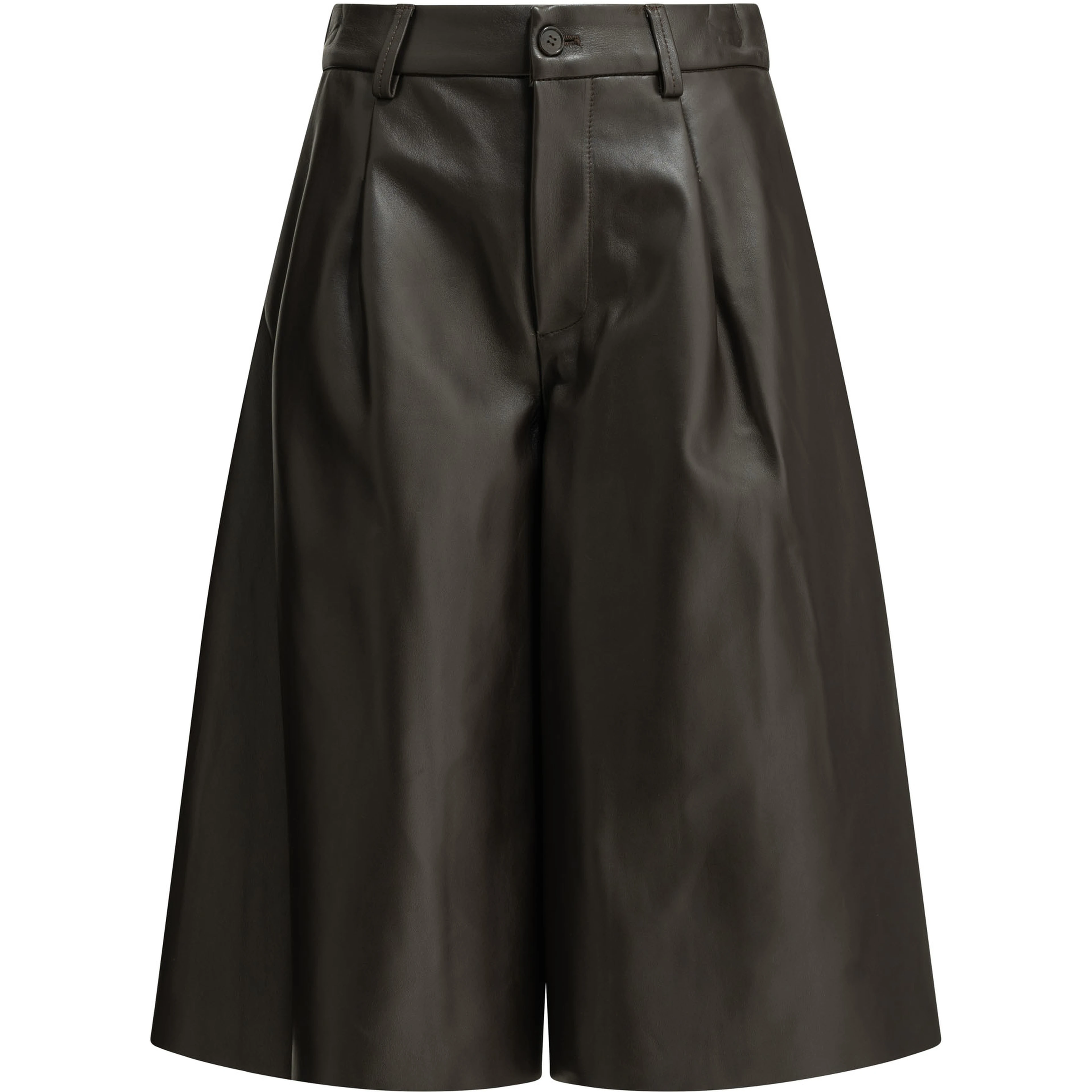 Formal leather shorts