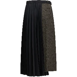 "Pleated" Midi Skirt