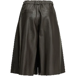 Formal leather shorts