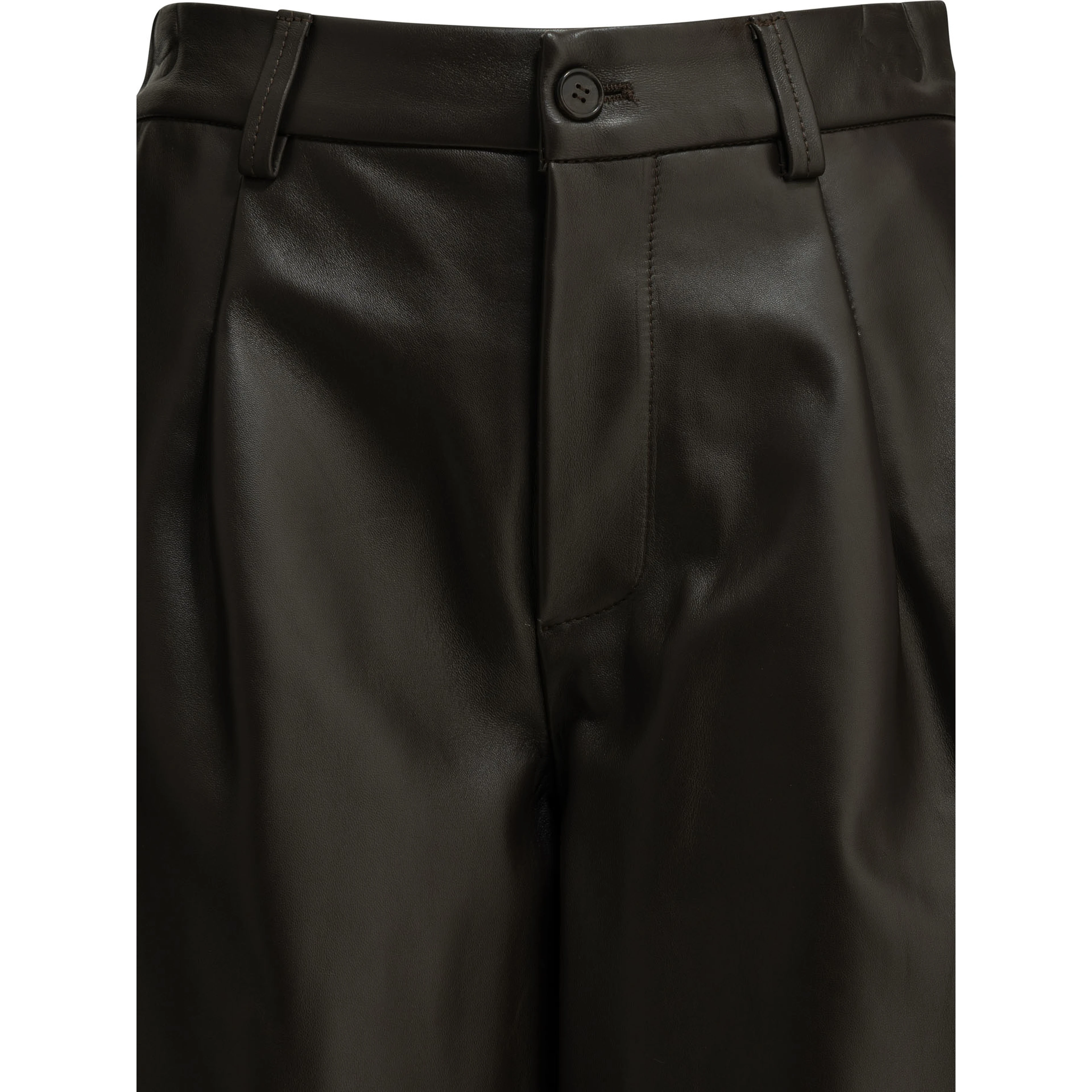 Formal leather shorts