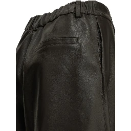 Formal leather shorts