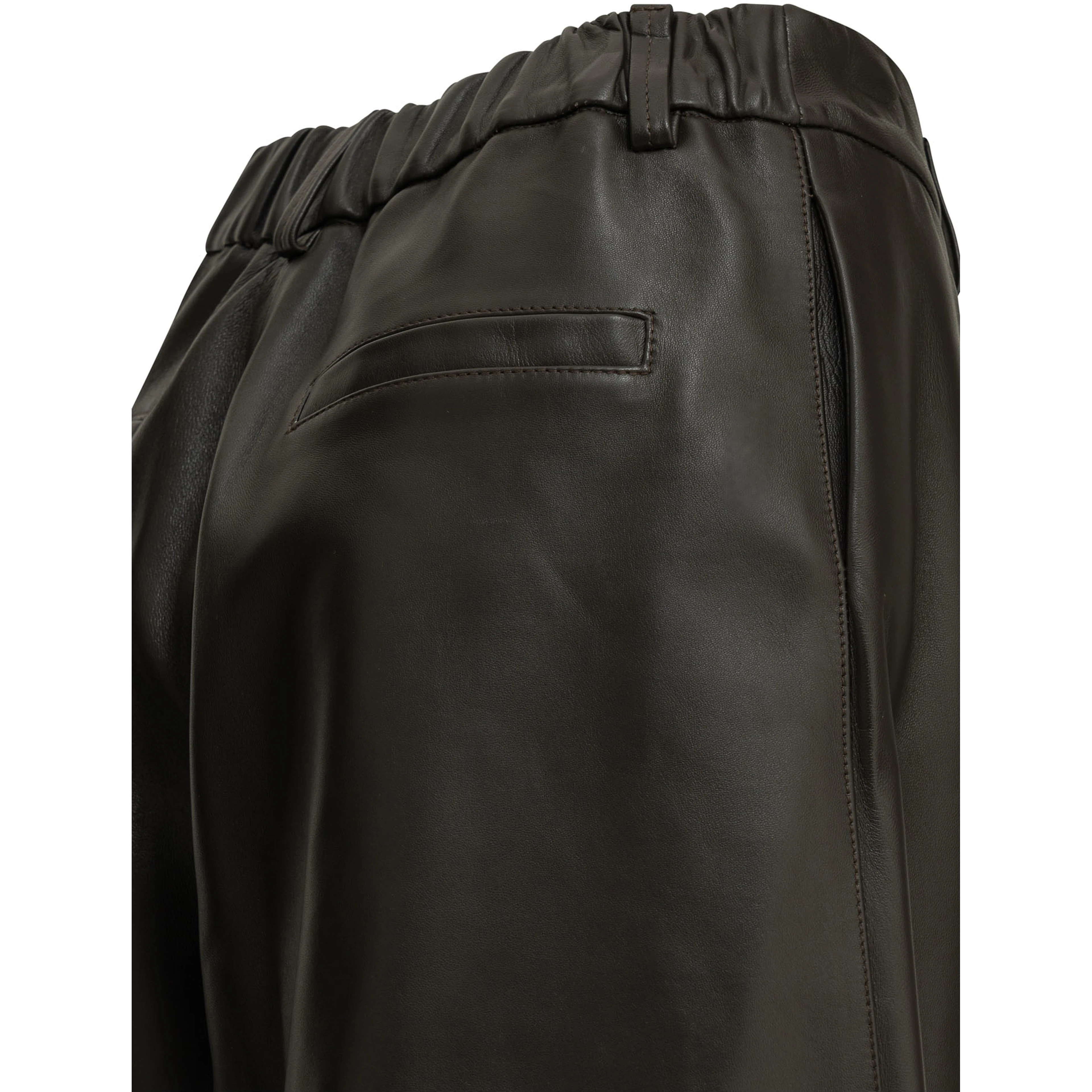 Formal leather shorts
