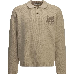 "Fox Head" Polo Sweater