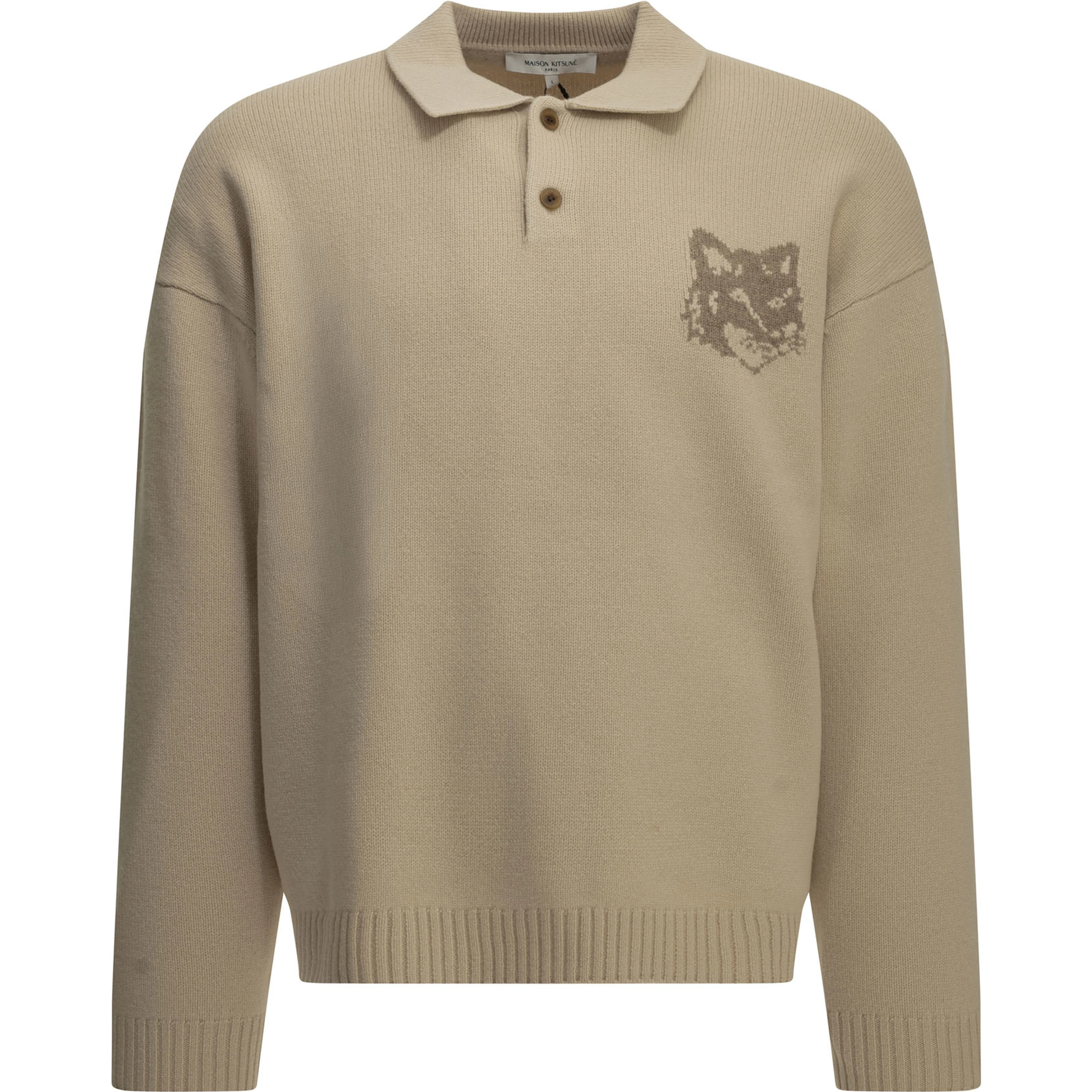 "Fox Head" Polo Sweater