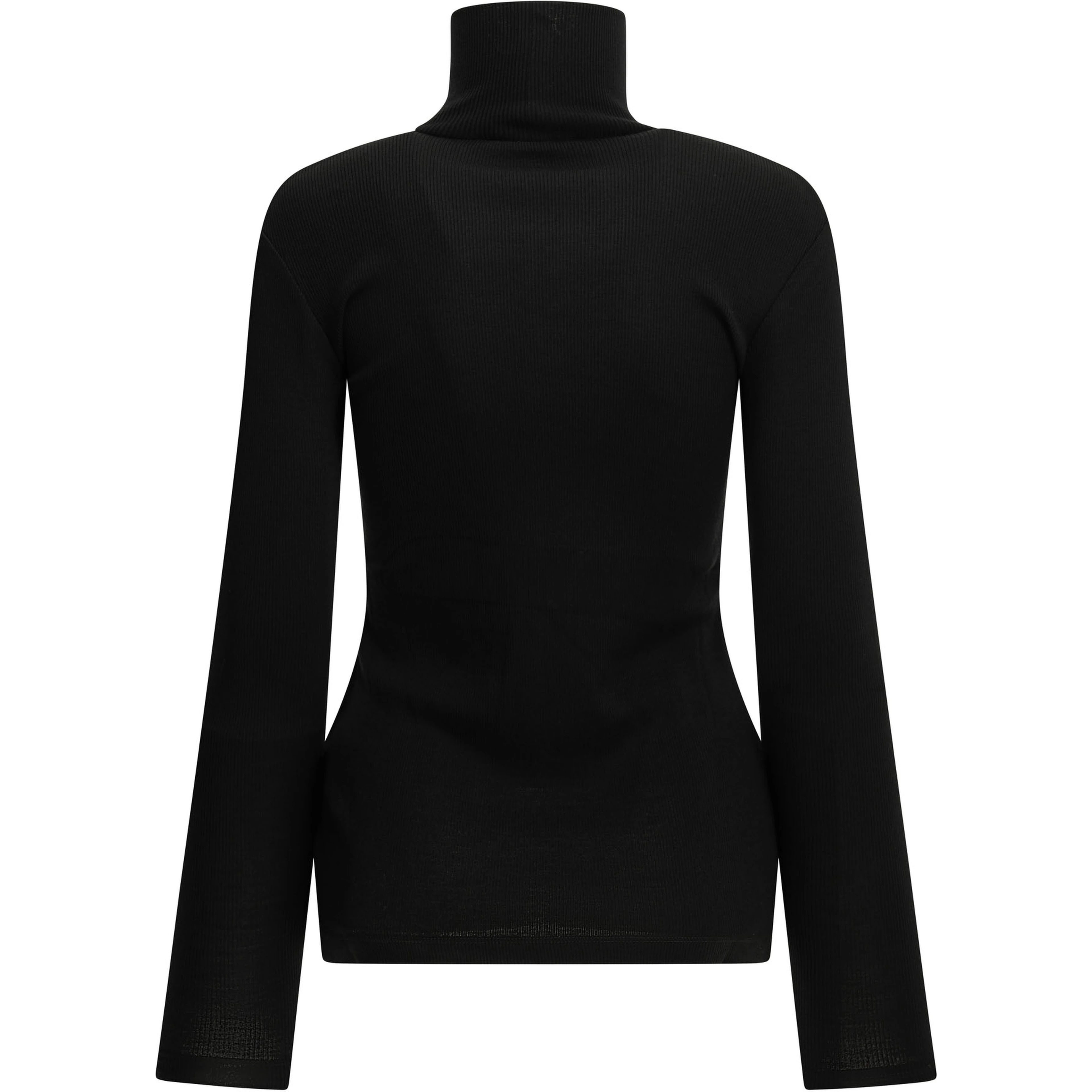 Wool jersey turtleneck sweater