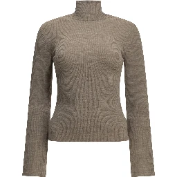 Virgin wool turtleneck sweater
