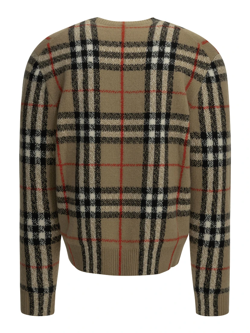 "Check" Crew-Neck Sweater