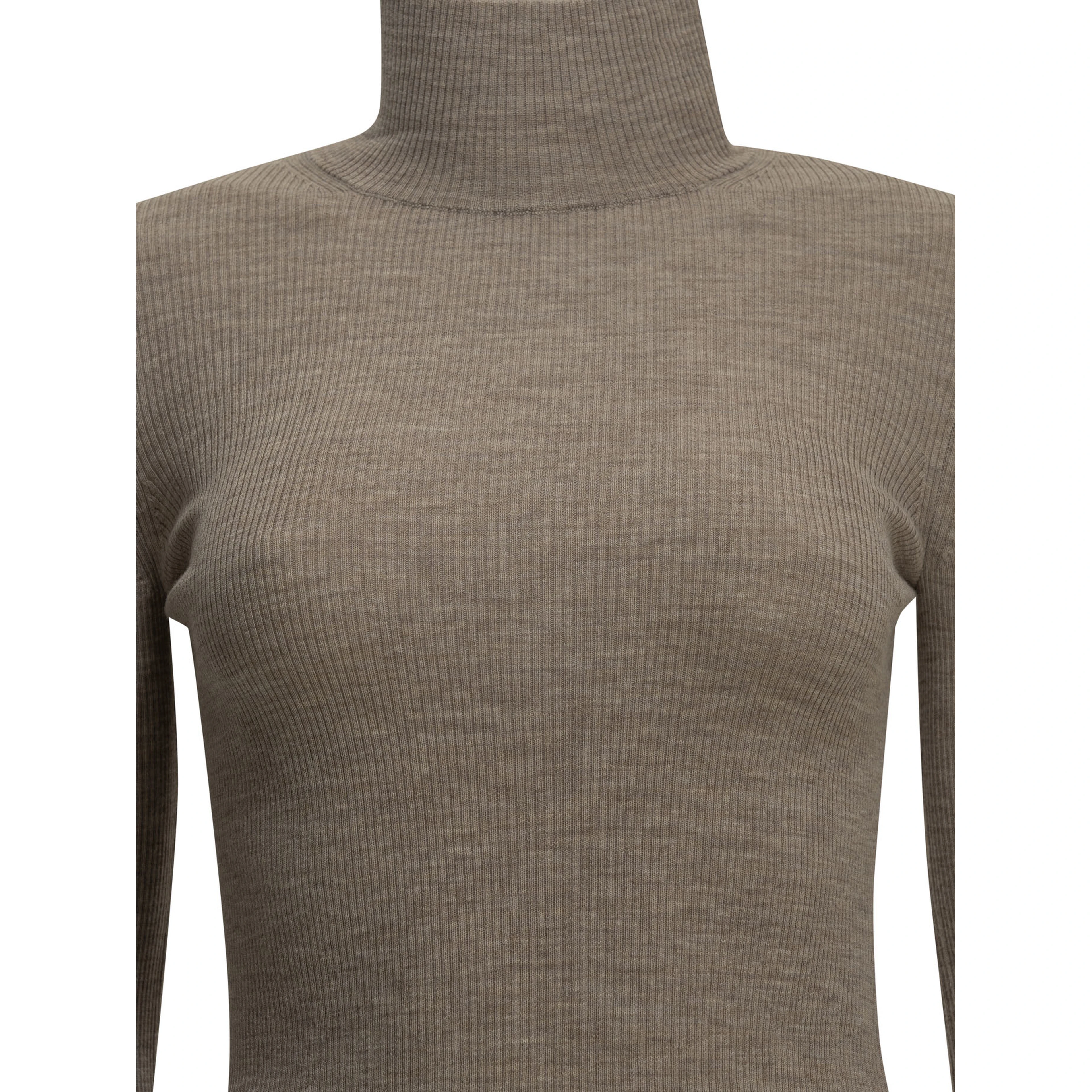Virgin wool turtleneck sweater