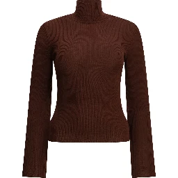 Virgin wool turtleneck sweater