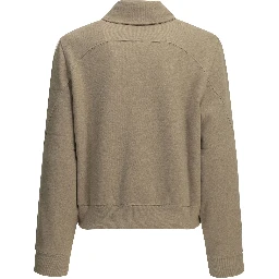 "Baby Fox" Polo-Collar Sweatshirt