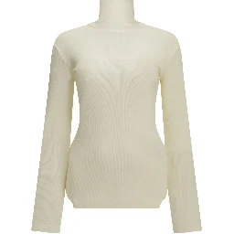 Wool jersey turtleneck sweater