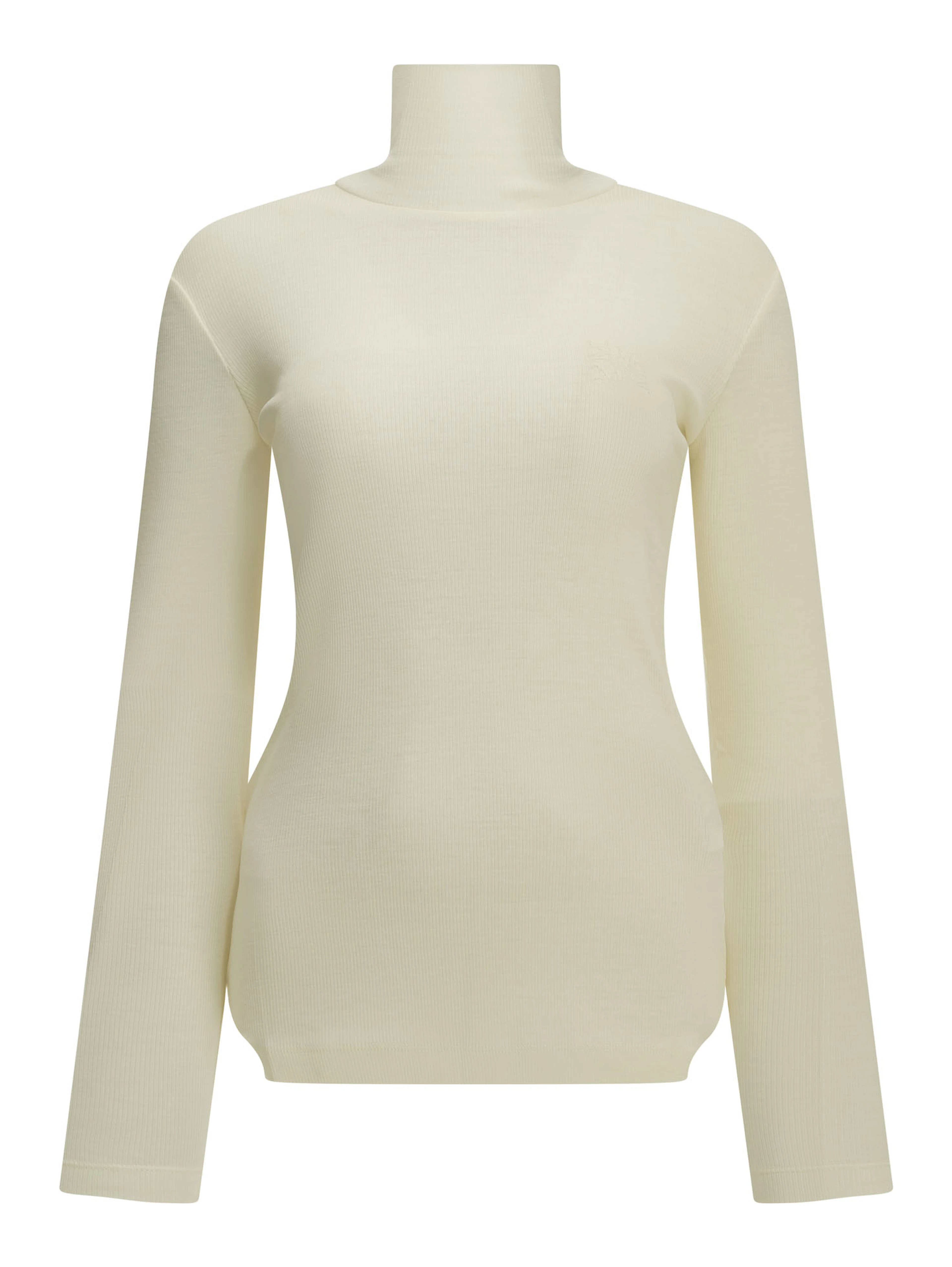 Wool jersey turtleneck sweater