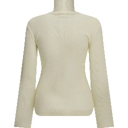 Wool jersey turtleneck sweater