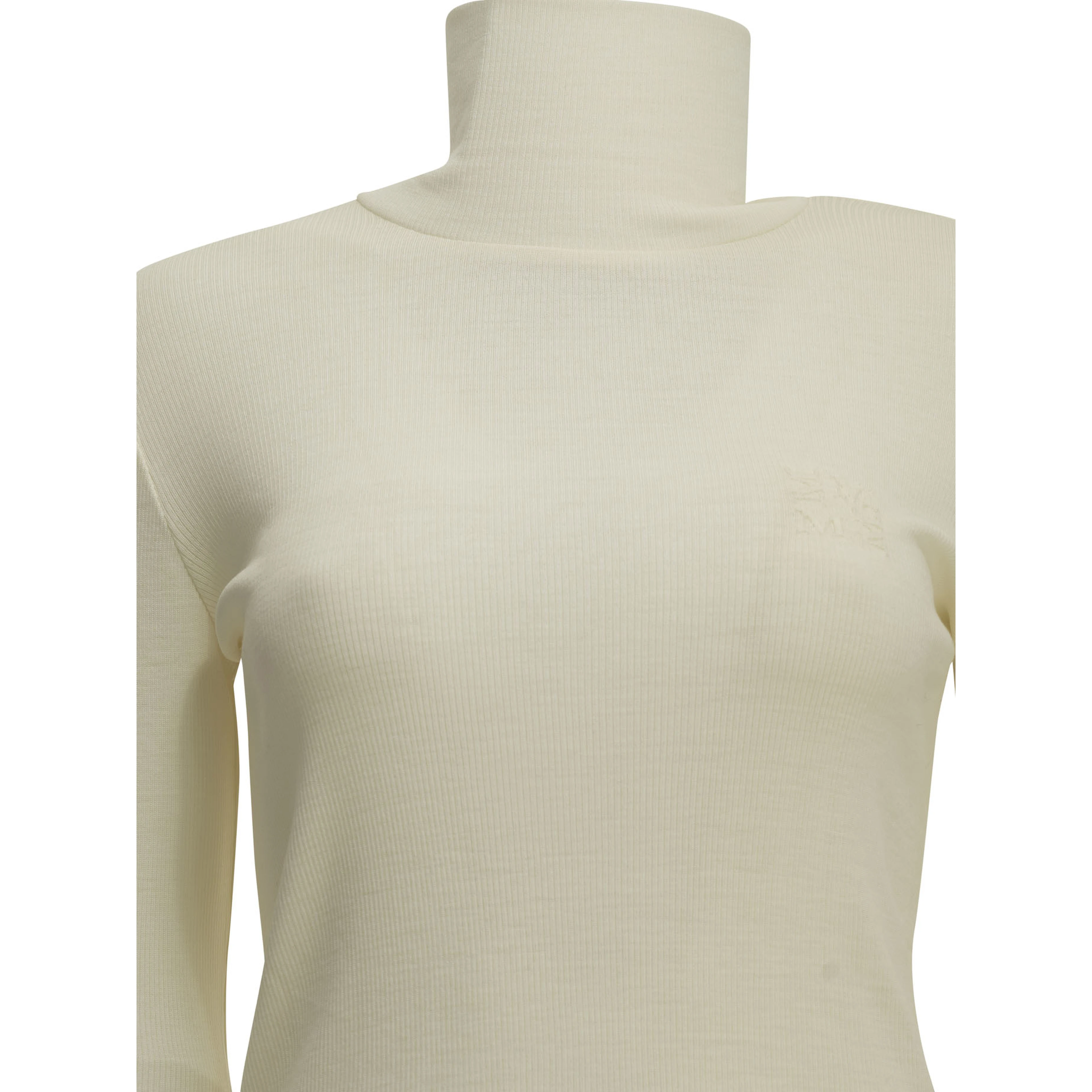 Wool jersey turtleneck sweater