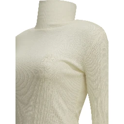Wool jersey turtleneck sweater