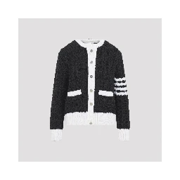 ARAN CABLE CREW NECK CARDIGAN