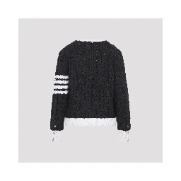 ARAN CABLE CREW NECK CARDIGAN