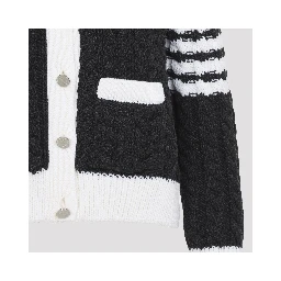 ARAN CABLE CREW NECK CARDIGAN