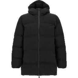 Black Polyamide Full-Length Jacket