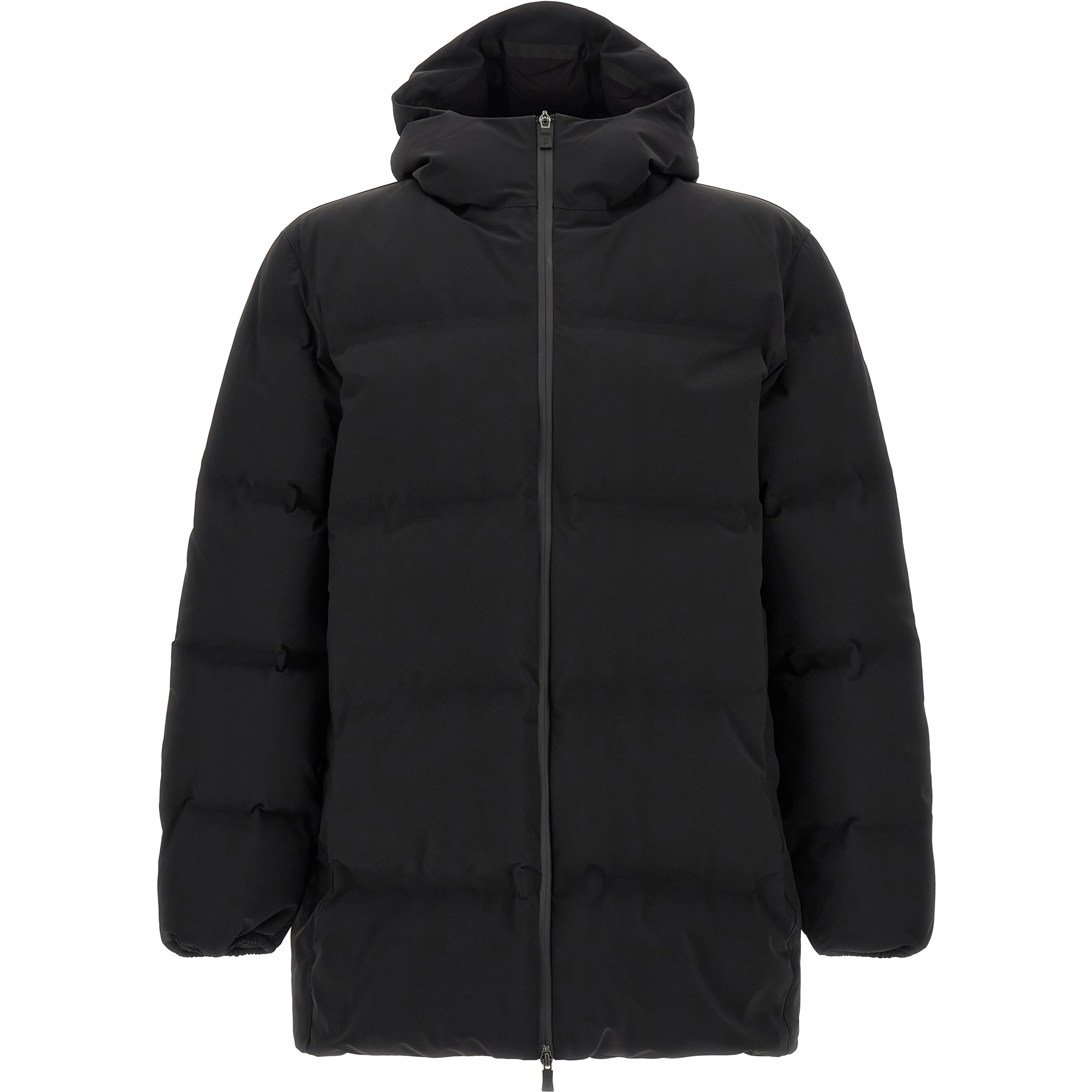 Black Polyamide Full-Length Jacket