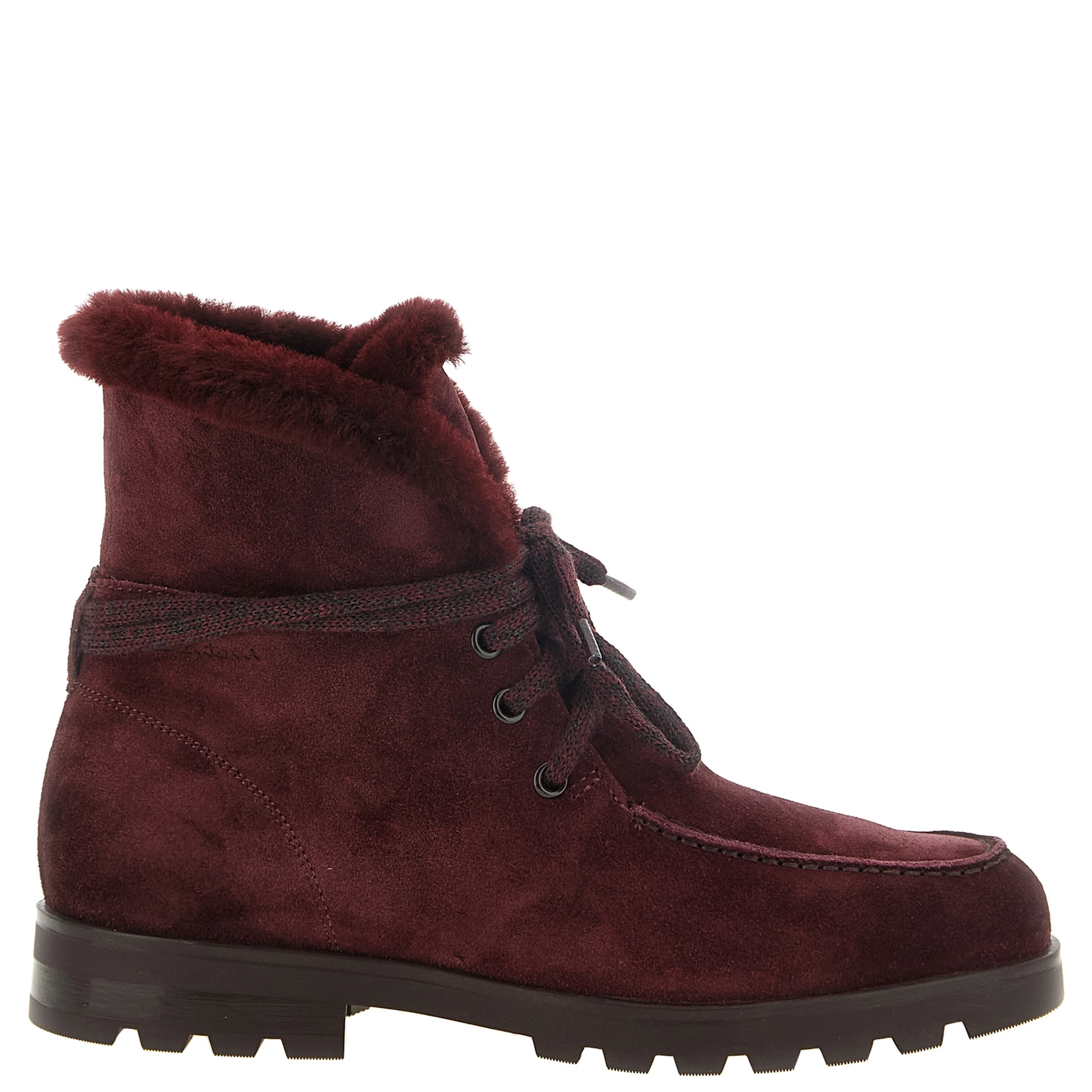 Bordeaux Calfskin Ankle Boots
