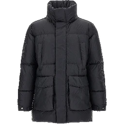 Black Polyamide Full-Length Jacket