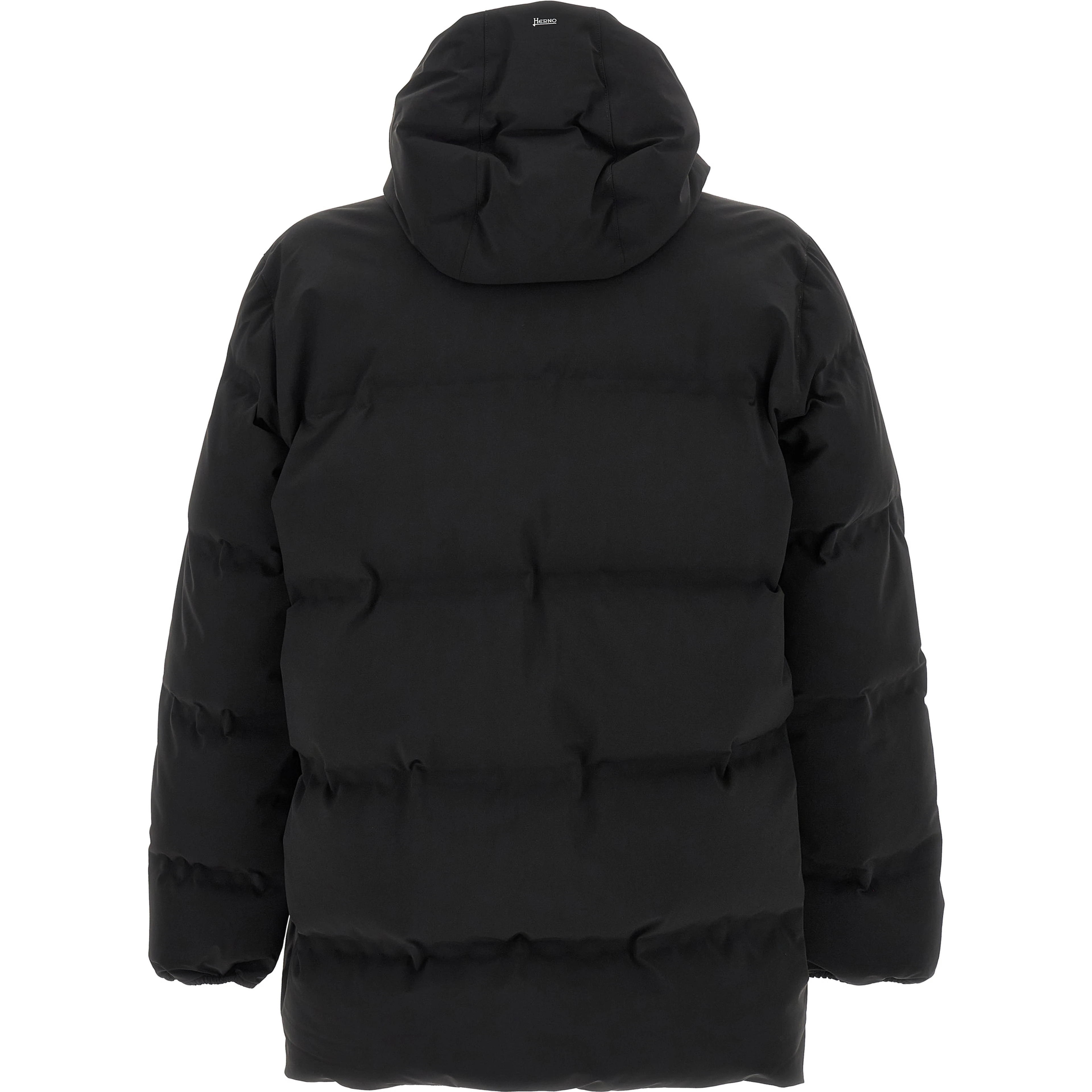 Black Polyamide Full-Length Jacket