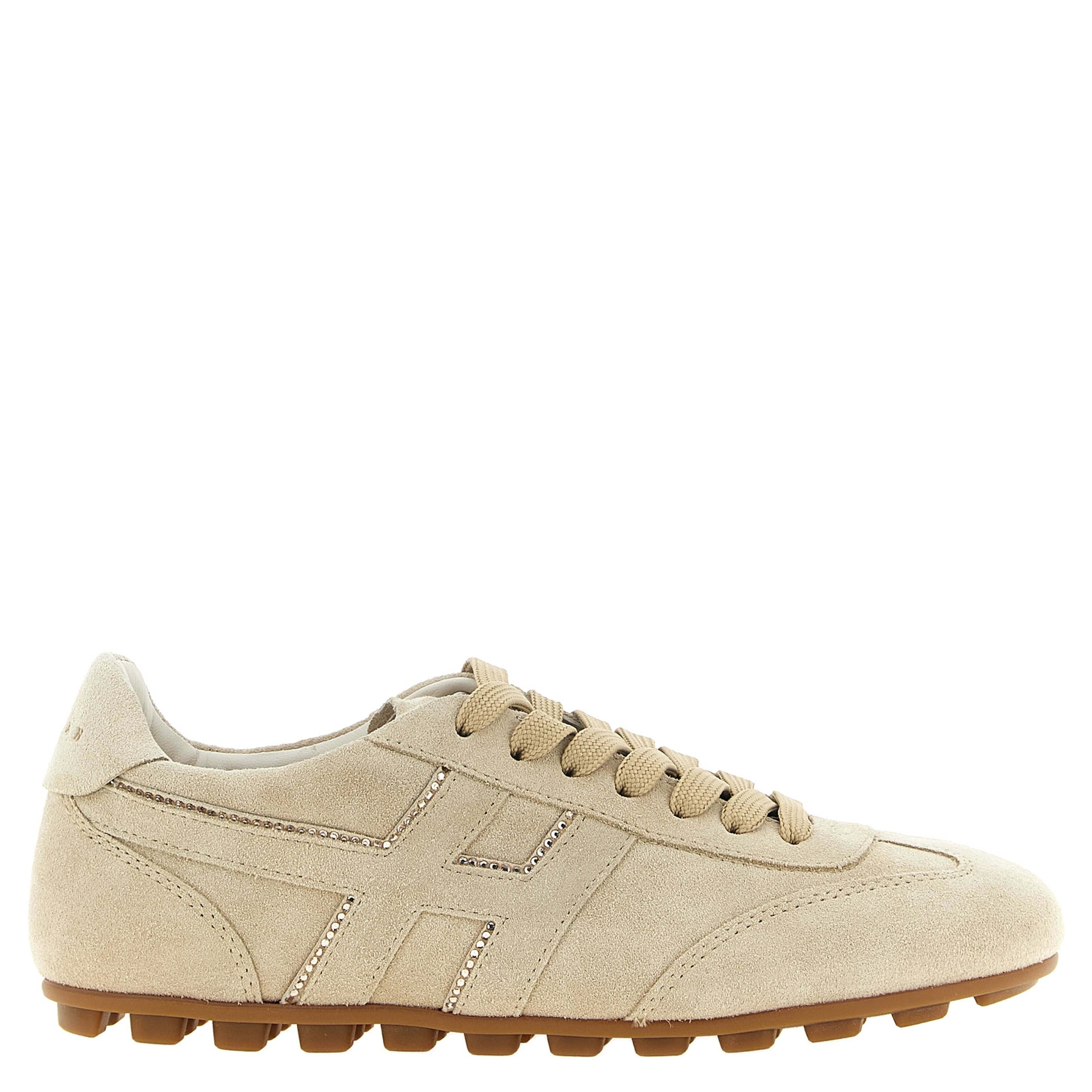 Beige Calfskin Athletic Sneakers