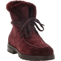 Bordeaux Calfskin Ankle Boots