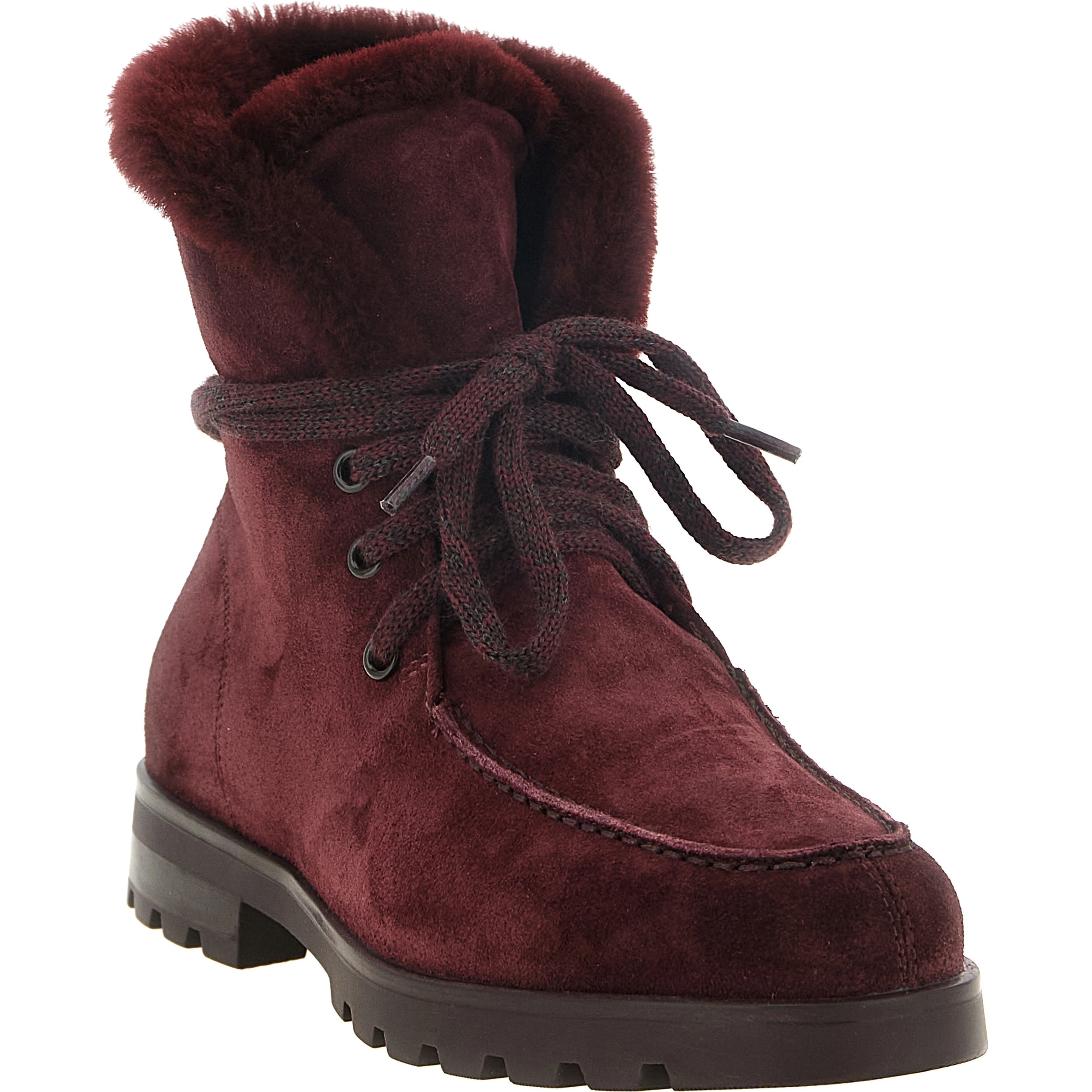 Bordeaux Calfskin Ankle Boots