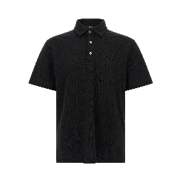 Black Cotton Polo Shirt