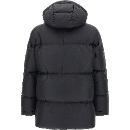 Black Polyamide Full-Length Jacket