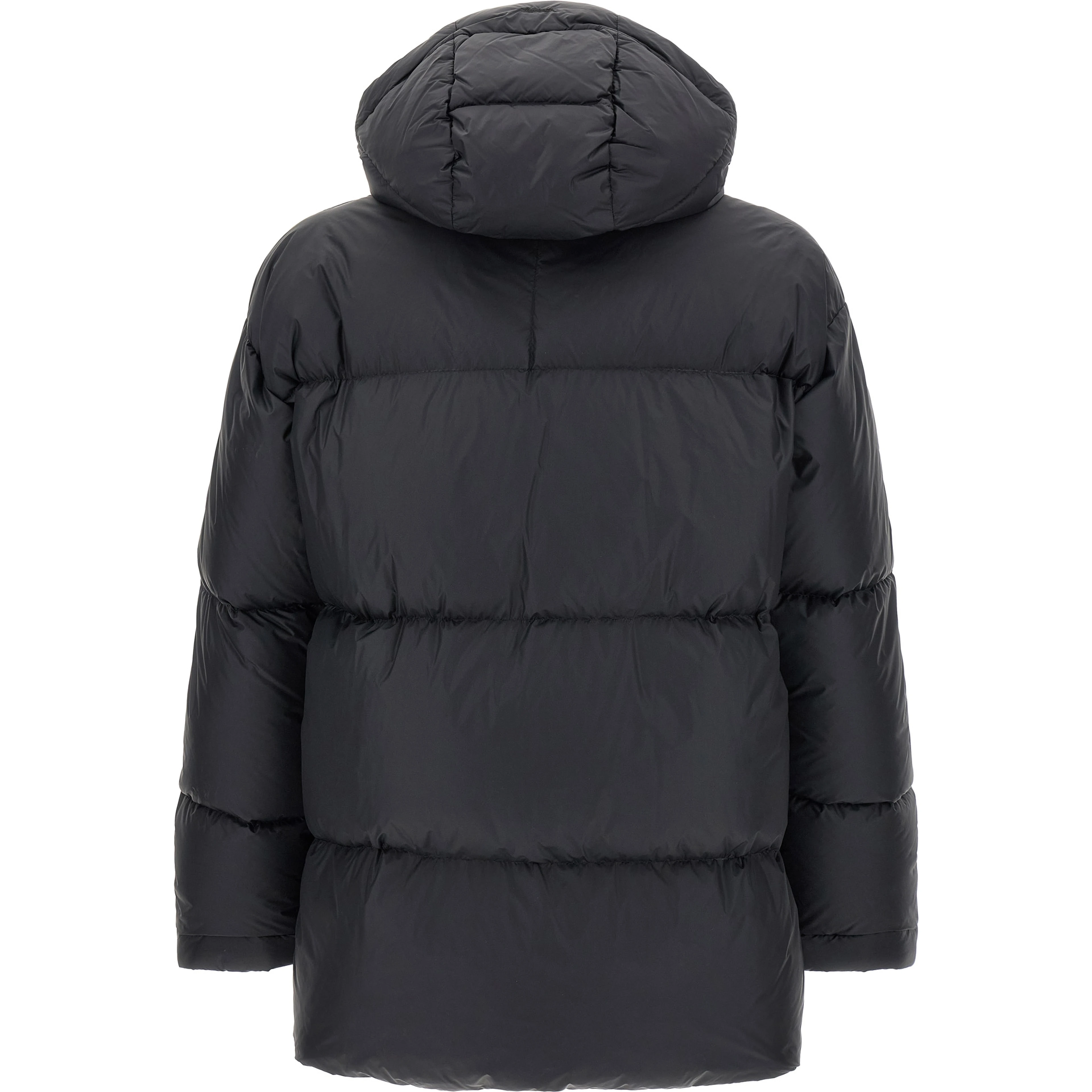 Black Polyamide Full-Length Jacket